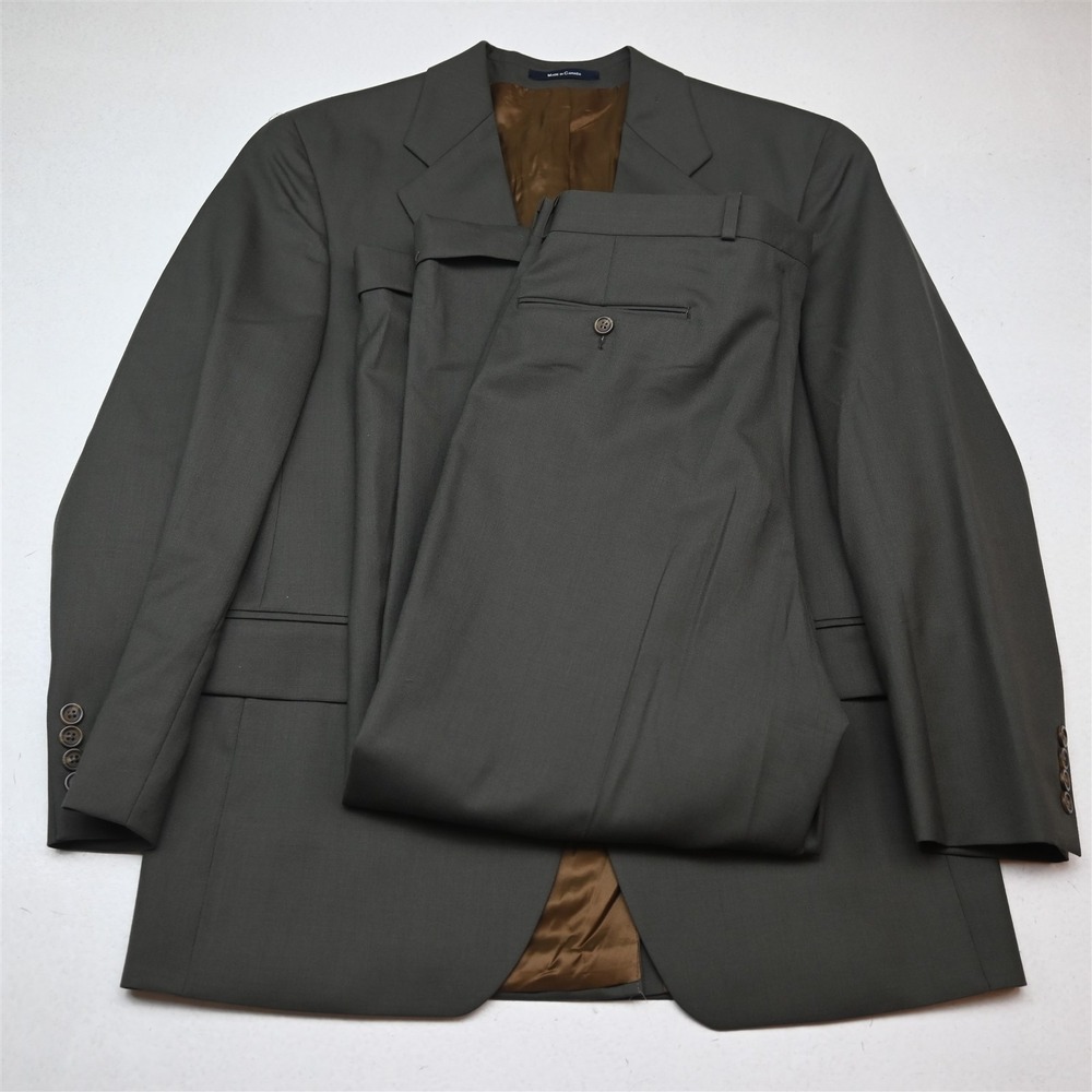 Vtg Chaps Ralph Lauren 39S 34x29 Green 100% Wool Mens Jacket Pants Suit